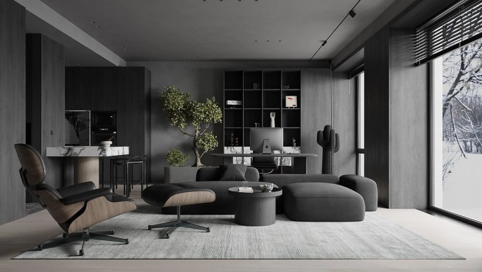 Black interior home design